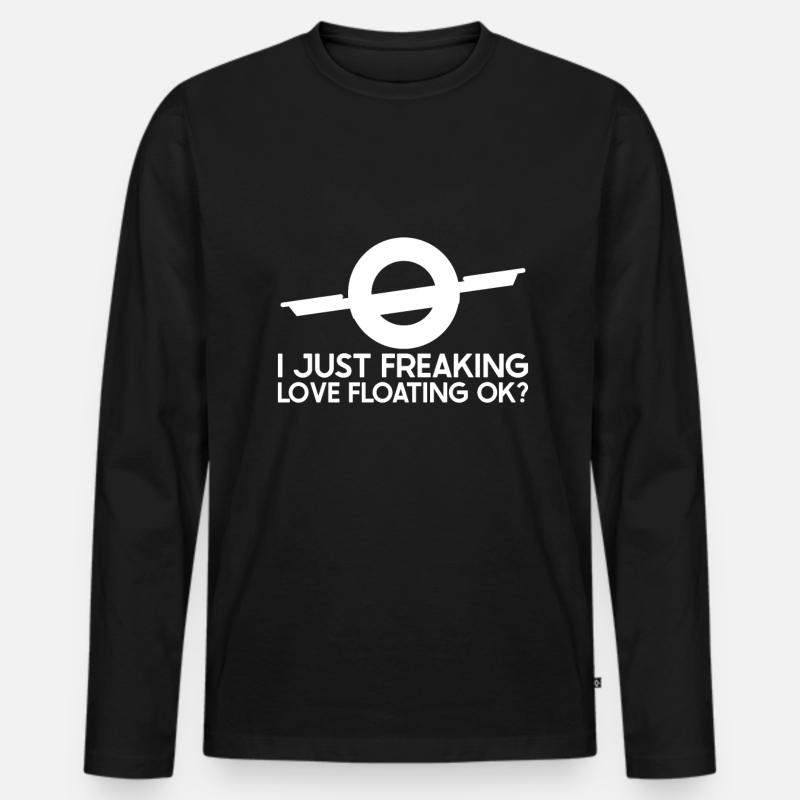 Einrad - Männer Premium Bio Langarmshirt - Schwarz