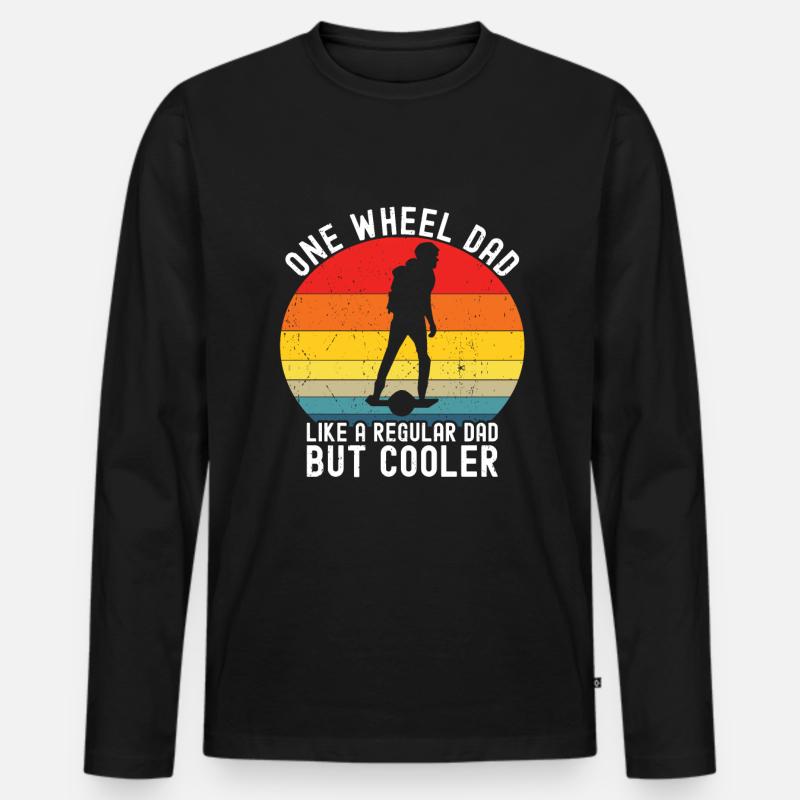 Einrad - Männer Premium Bio Langarmshirt - Schwarz