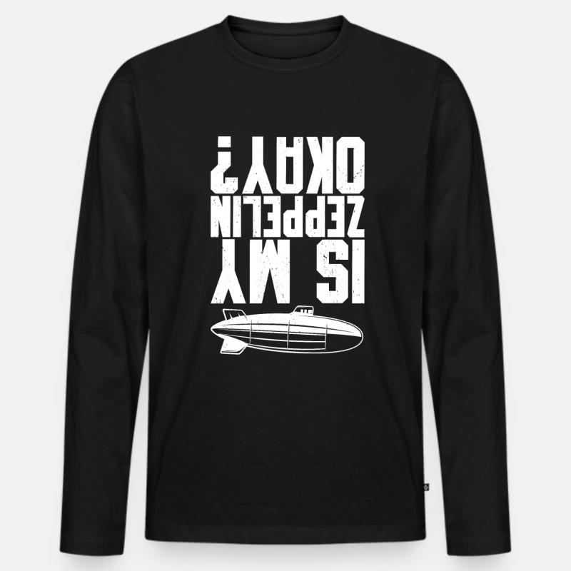 Zeppelin - Männer Premium Bio Langarmshirt - Schwarz