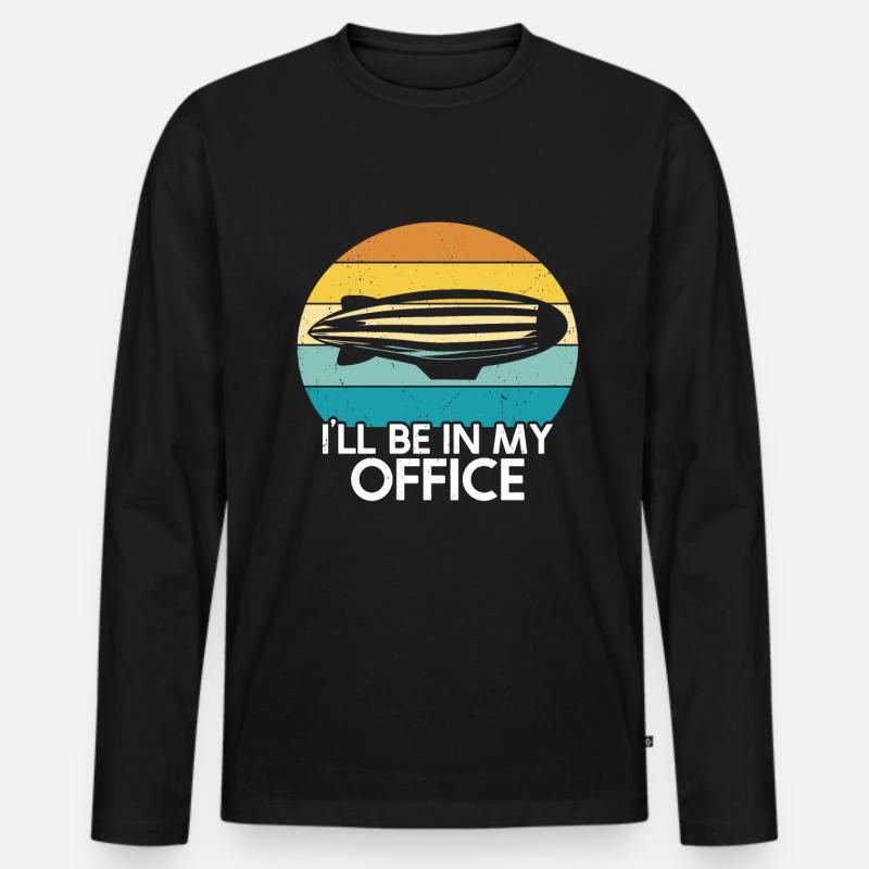 Zeppelin - Männer Premium Bio Langarmshirt - Schwarz