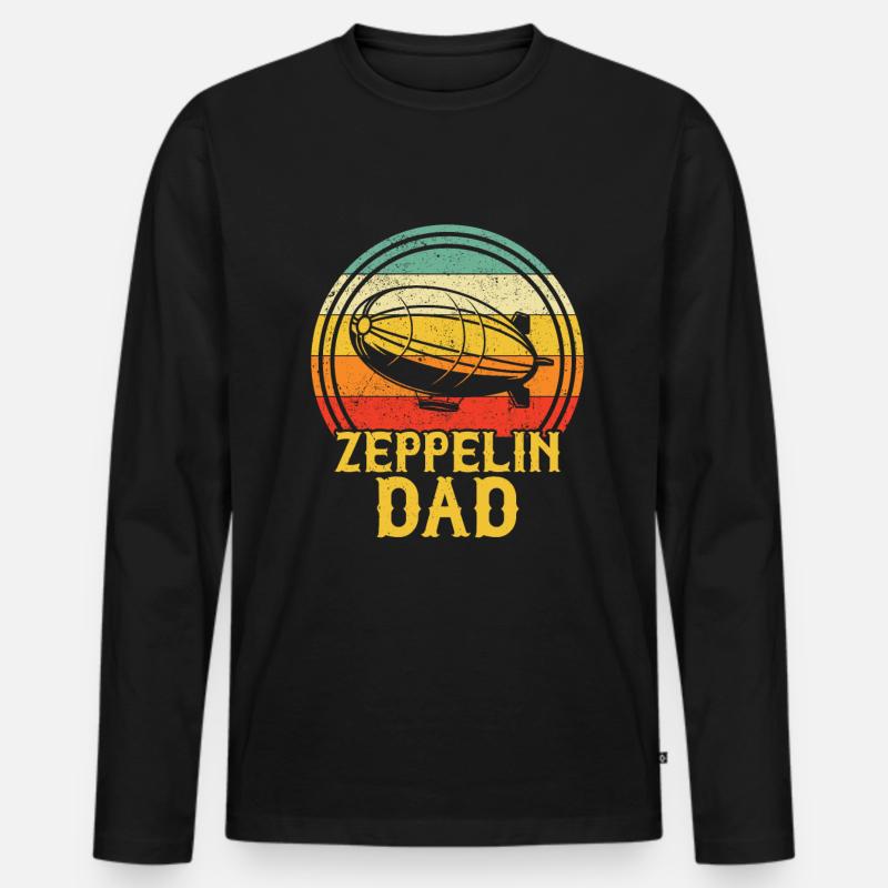 Zeppelin - Männer Premium Bio Langarmshirt - Schwarz