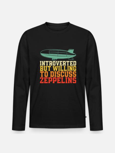 Zeppelin - Men's Premium Organic Long Sleeve Shirt - black