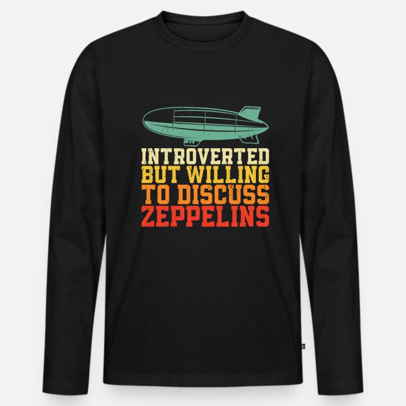 Zeppelin - Männer Premium Bio Langarmshirt - Schwarz