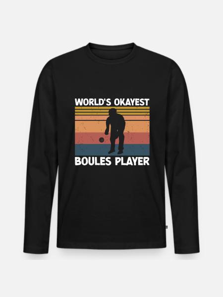 Bocce - Men's Premium Organic Long Sleeve Shirt - black