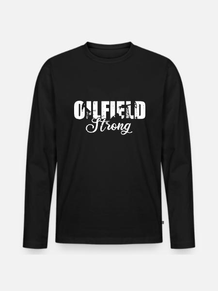 Oilfield - Men's Premium Organic Long Sleeve Shirt - black