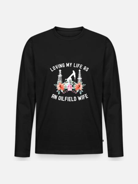 Oilfield - Men's Premium Organic Long Sleeve Shirt - black