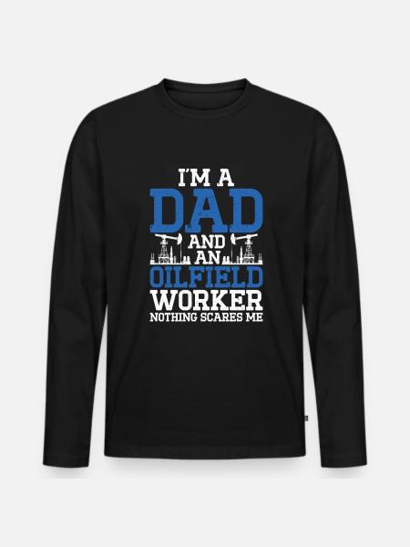 Oilfield - Men's Premium Organic Long Sleeve Shirt - black