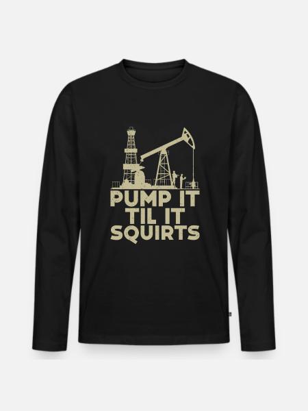 Oilfield - Men's Premium Organic Long Sleeve Shirt - black