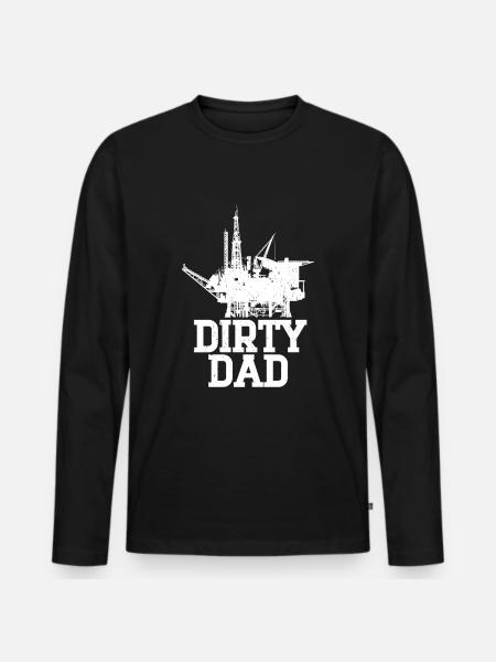 Oilfield - Men's Premium Organic Long Sleeve Shirt - black