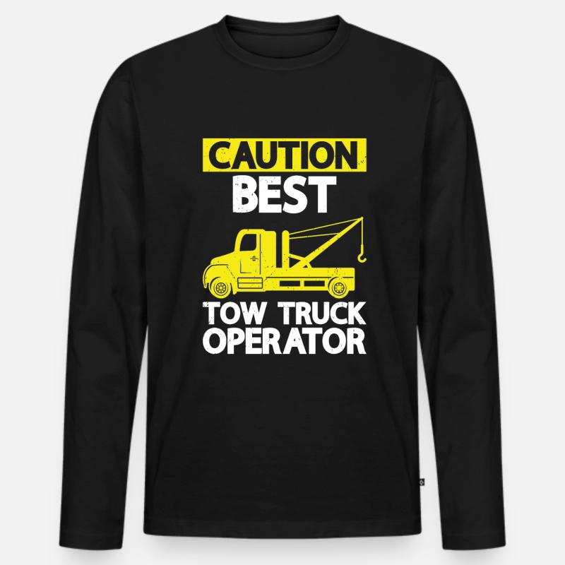 Abschleppfahrzeug - Männer Premium Bio Langarmshirt - Schwarz