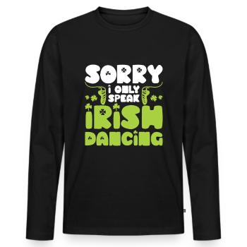 Irish Dance - Men's Premium Organic Long Sleeve Shirt - black - Front - Nico (187cm)