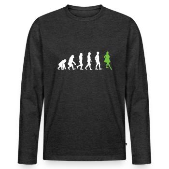 Irish Dance - Men's Premium Organic Long Sleeve Shirt - heather anthracite - Front - Nico (187cm)