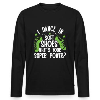 Irish Dance - Men's Premium Organic Long Sleeve Shirt - black - Front - Nico (187cm)