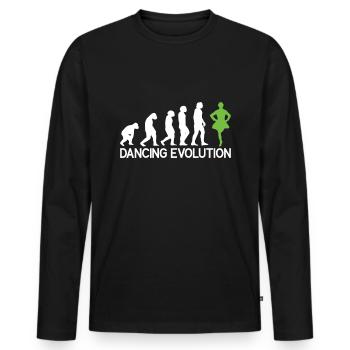 Irish Dance - Men's Premium Organic Long Sleeve Shirt - black - Front - Nico (187cm)
