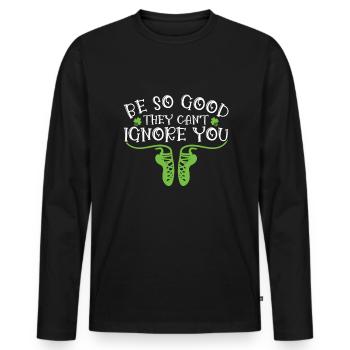 Irish Dance - Men's Premium Organic Long Sleeve Shirt - black - Front - Nico (187cm)