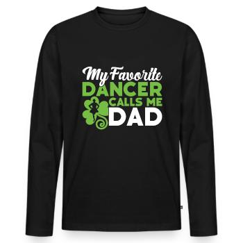 Irish Dance - Men's Premium Organic Long Sleeve Shirt - black - Front - Nico (187cm)
