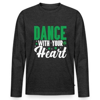 Irish Dance - Men's Premium Organic Long Sleeve Shirt - heather anthracite - Front - Nico (187cm)