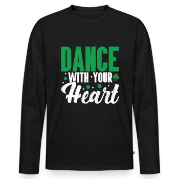 Irish Dance - Men's Premium Organic Long Sleeve Shirt - black - Front - Nico (187cm)