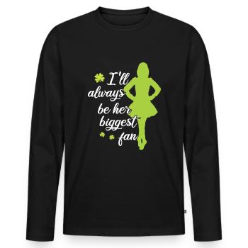 Irish Dance - Men's Premium Organic Long Sleeve Shirt - black - Front - Nico (187cm)