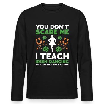 Irish Dance - Men's Premium Organic Long Sleeve Shirt - black - Front - Nico (187cm)