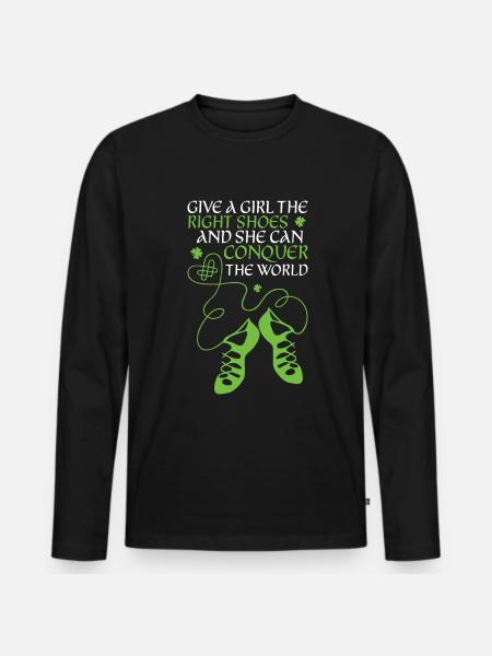 Irish Dance - Men's Premium Organic Long Sleeve Shirt - black