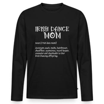 Irish Dance - Men's Premium Organic Long Sleeve Shirt - black - Front - Nico (187cm)