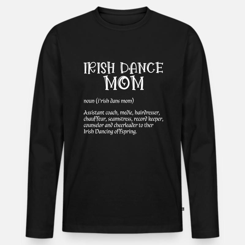Irischer Tanz - Männer Premium Bio Langarmshirt - Schwarz