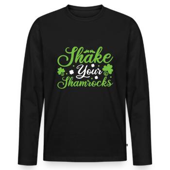 Irish Dance - Men's Premium Organic Long Sleeve Shirt - black - Front - Nico (187cm)