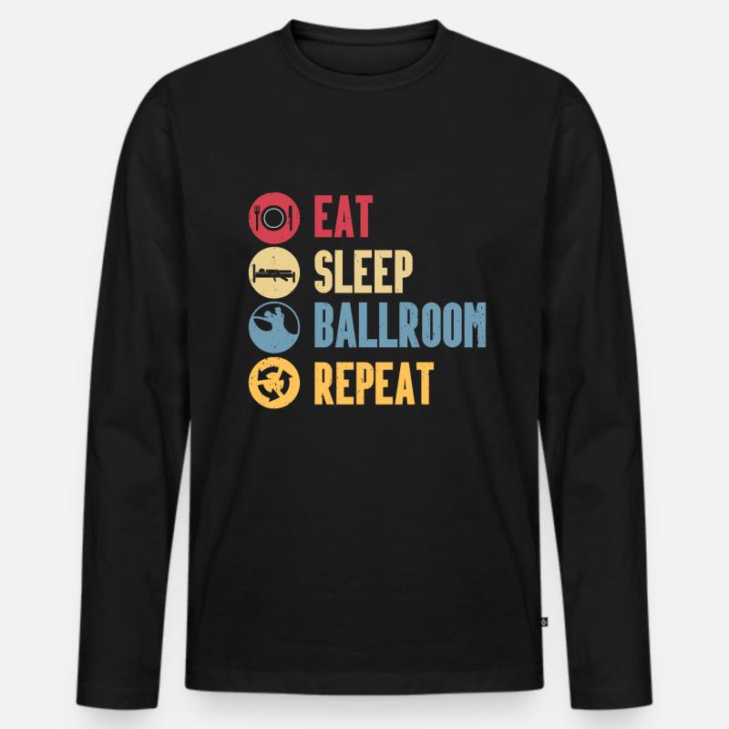 Ballsaal - Männer Premium Bio Langarmshirt - Schwarz