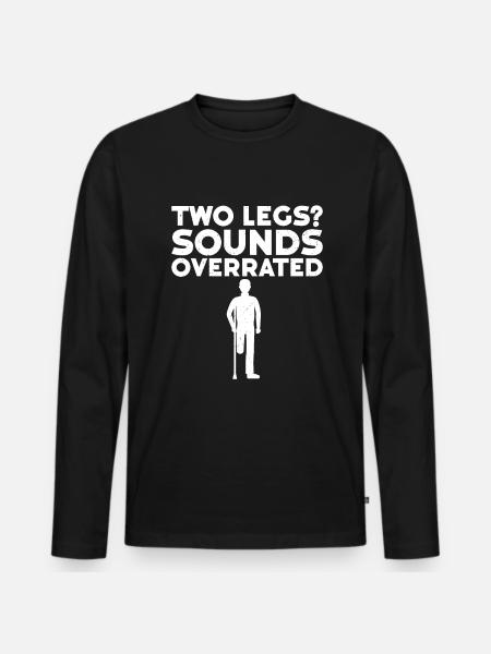 Amputation - Men's Premium Organic Long Sleeve Shirt - black