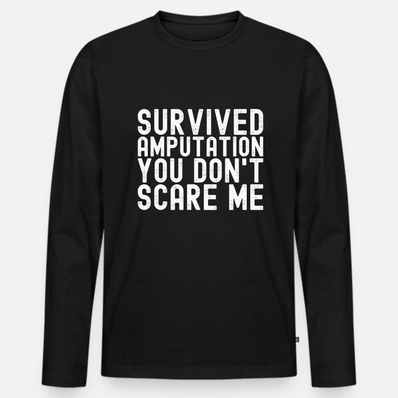 Amputation - Männer Premium Bio Langarmshirt - Schwarz