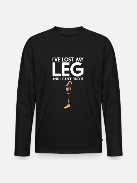 Amputation - Men's Premium Organic Long Sleeve Shirt - black
