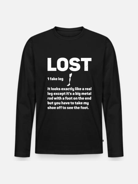 Amputation - Men's Premium Organic Long Sleeve Shirt - black