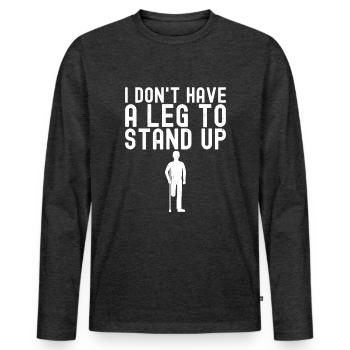 Amputation - Men's Premium Organic Long Sleeve Shirt - heather anthracite - Front - Nico (187cm)