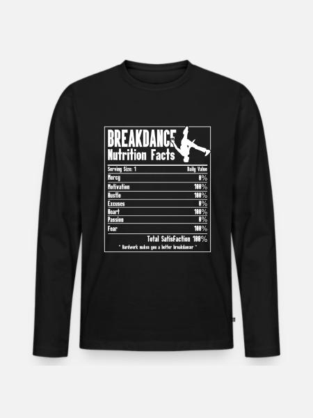 Break Dancing - Men's Premium Organic Long Sleeve Shirt - black