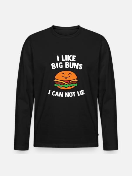 Sjovt Burger Citat Hamburger Cheeseburger Lover - Premium økologisk langærmet T-shirt til mænd - sort