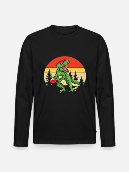 Golf Disc Frisbee - Men's Premium Organic Long Sleeve Shirt - black