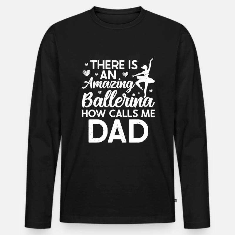 Ballett - Männer Premium Bio Langarmshirt - Schwarz