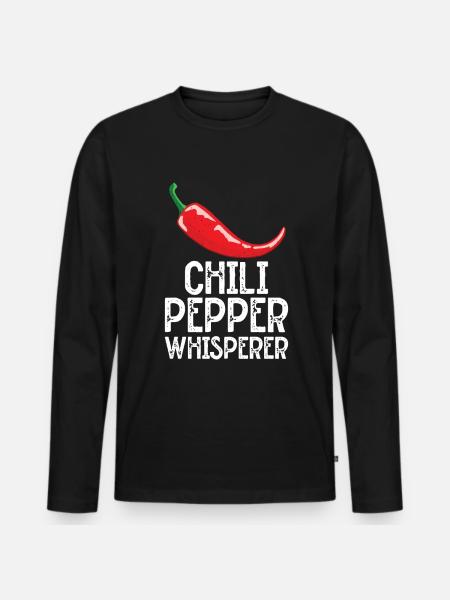 Chili pepper - Men's Premium Organic Long Sleeve Shirt - black