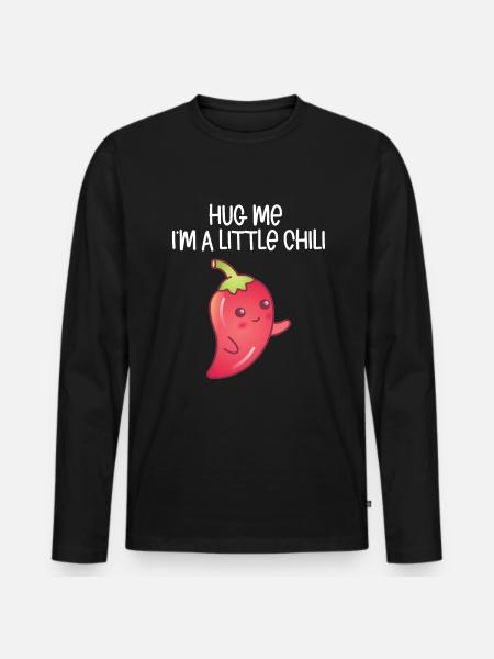 Chili pepper - Men's Premium Organic Long Sleeve Shirt - black
