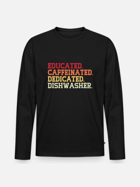 Dishwasher - Men's Premium Organic Long Sleeve Shirt - black