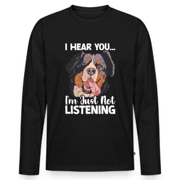 Berner - Männer Premium Bio Langarmshirt - Schwarz - Vorne - Nico (187cm)