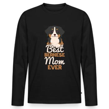 Berner - Männer Premium Bio Langarmshirt - Schwarz - Vorne - Nico (187cm)