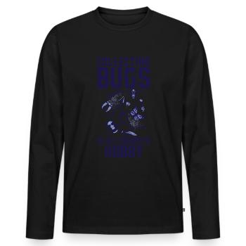 Insecte - T-shirt manches longues Premium bio Homme - noir - Devant - Nico (187cm)