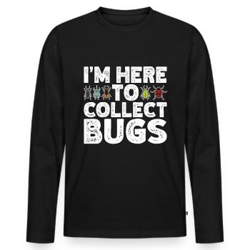 Insecte - T-shirt manches longues Premium bio Homme - noir - Devant - Nico (187cm)