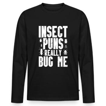 Insecte - T-shirt manches longues Premium bio Homme - noir - Devant - Nico (187cm)