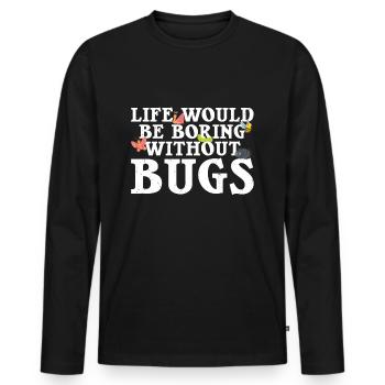 Insecte - T-shirt manches longues Premium bio Homme - noir - Devant - Nico (187cm)