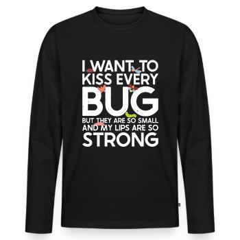Insecte - T-shirt manches longues Premium bio Homme - noir - Devant - Nico (187cm)