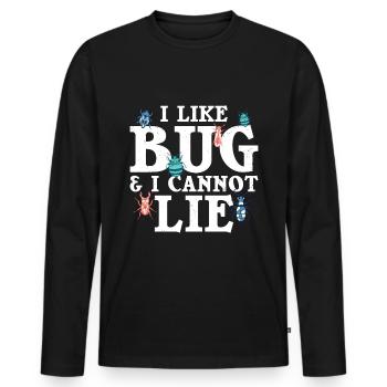 Insecte - T-shirt manches longues Premium bio Homme - noir - Devant - Nico (187cm)