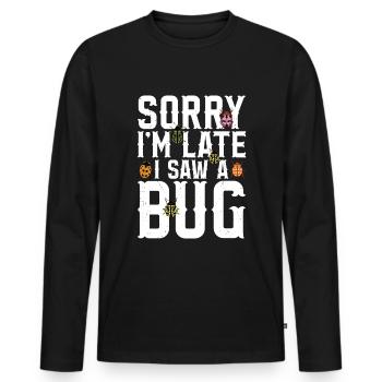 Insecte - T-shirt manches longues Premium bio Homme - noir - Devant - Nico (187cm)
